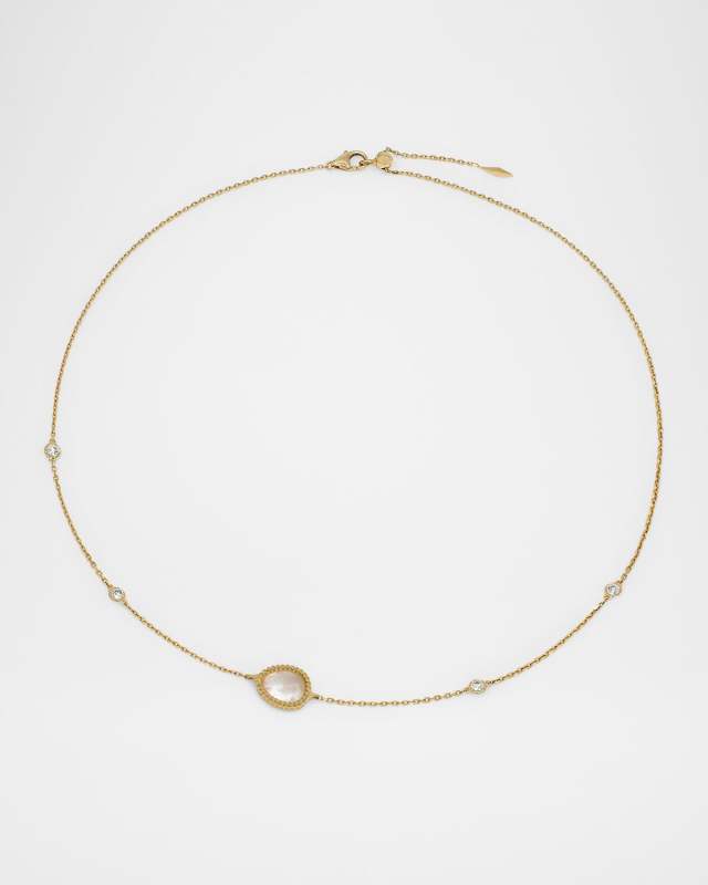 Nina Mariner 18K Yellow Gold Necklace with Mother-Of-Pearl and Diamonds